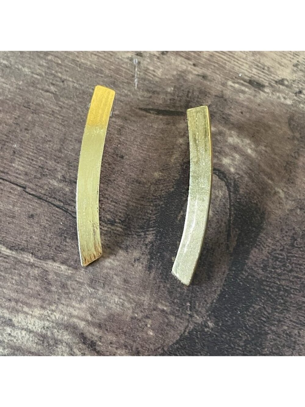 Cecile Jeanne Paris Down Town Earrings Gold Tone Modernist Geometric Statement